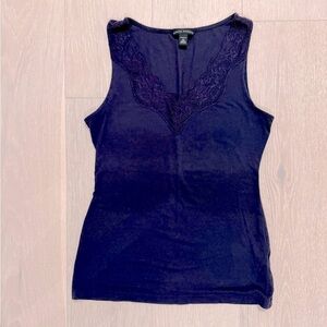 Banana Republic V-Neck Lace Trim Camisole Tank Top
